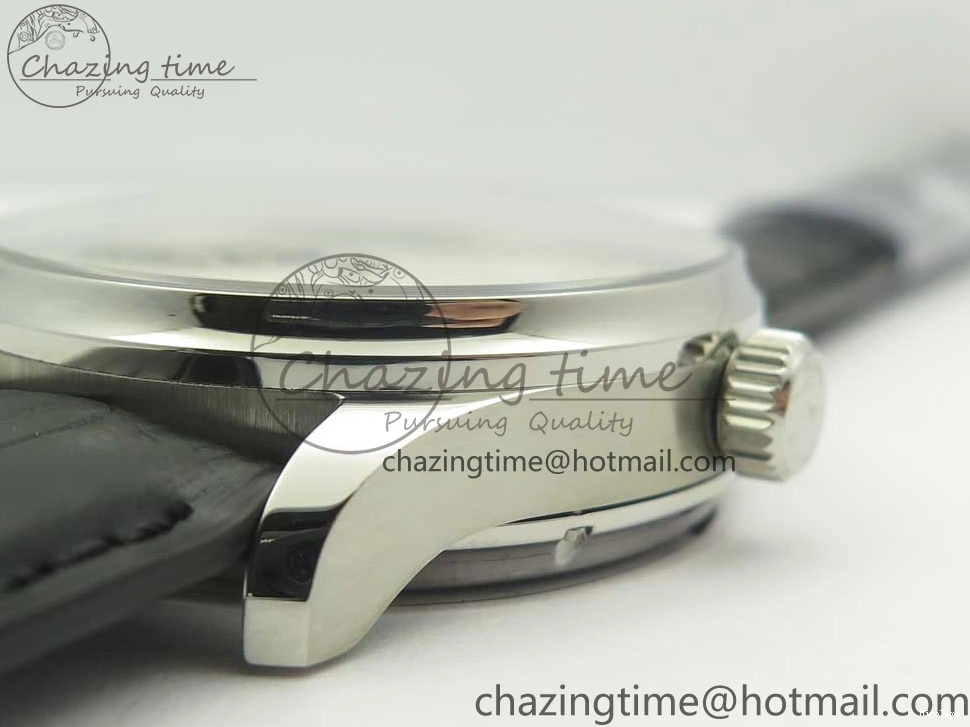 MIROTIME 1218 Efficient Portuguese Tourbillon IW5463 SS ZF Best Edition White Dial on Black Leather Strap 7170